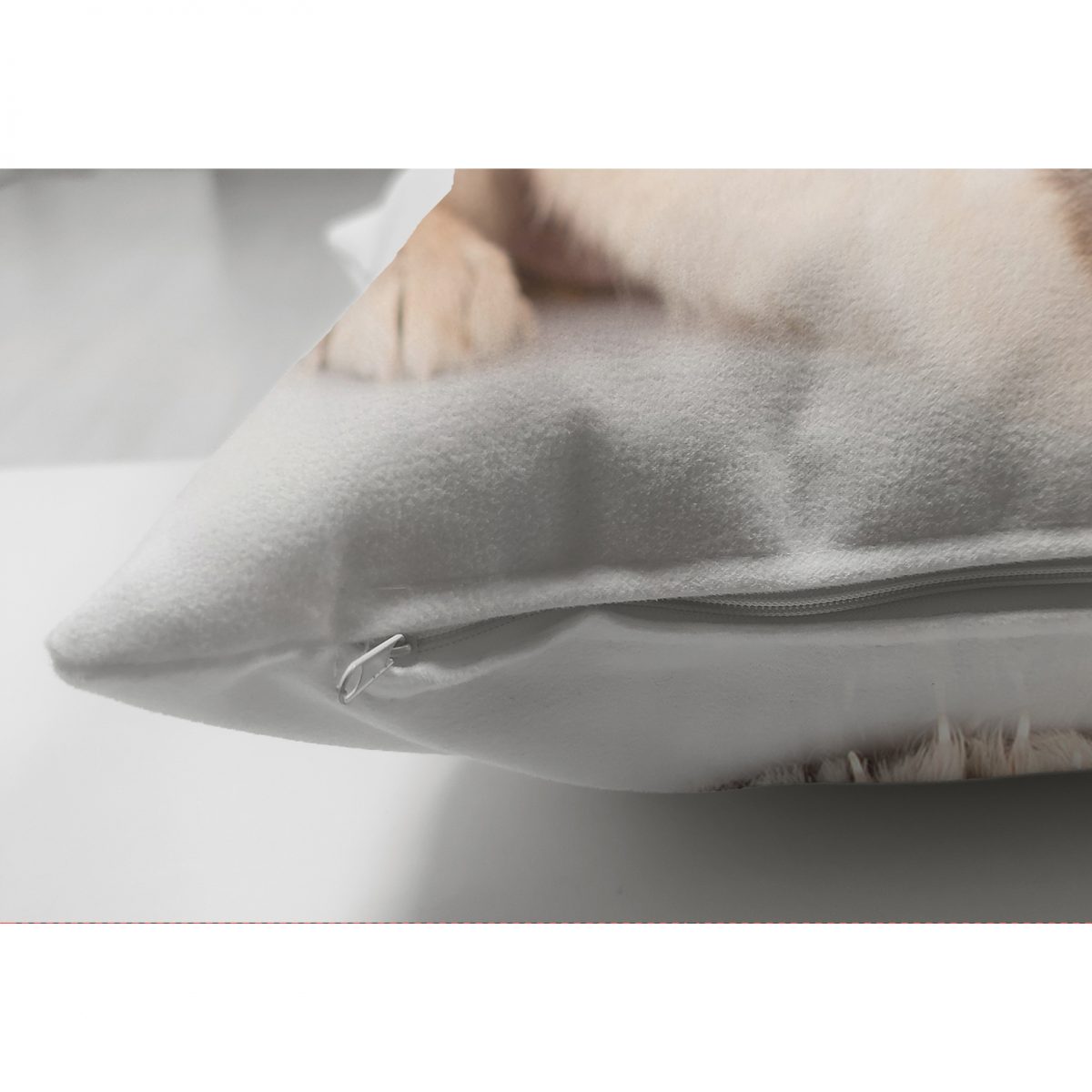 Çift Taraflı Köpek ve Kedili Dijital Baskılı Modern Süet Yastık Kırlent Kılıfı Realhomes