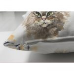 Çeşitli Kedi Desenli Modern Çift Taraflı Süet Yastık Kırlent Kılıfı Realhomes