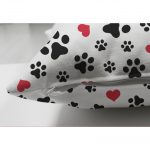 - Suet-K-5673b-2 - Realhomes Köpek Ayak İzi Desenli Dijital Baskılı Modern Çift Taraflı Süet Yastık Kırlent Kılıfı Realhomes