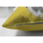 Kulaklıklı Köpek Motifli Dijital Baskılı Modern Çift Taraflı Süet Yastık Kırlent Kılıfı Realhomes