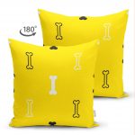 - Suet-K-5677-1 - Realhomes  Büyük Kemik Desenli Dijital Baskılı Modern Çift Taraflı Süet Yastık Kırlent Kılıfı Realhomes