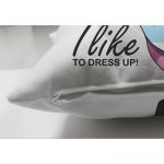 - Suet-K-5705-2 - Realhomes  Çift Taraflı I Like Dress Up Kedicik Dijital Baskılı Modern Süet Yastık Kırlent Kılıfı Realhomes