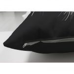 - Suet-K-5709-2 - Realhomes  Çift Taraflı Siyah Beyaz Sevimli Kedi Dijital Baskılı Modern Süet Yastık Kırlent Kılıfı Realhomes