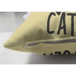 Çift Taraflı Cat-Cula Dijital Baskılı Modern Süet Yastık Kırlent Kılıfı Realhomes