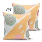 Realhomes Çift Taraflı Dijital Baskılı Özel Renkli Süet Kırlent Kılıfı Realhomes