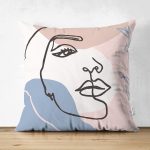 - Suet-K-5751 - Realhomes Realhomes Çift Taraflı Bohemian Özel Tasarım Dekoratif Süet Yastık Kırlent Kılıfı Realhomes