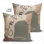 Realhomes Çift Taraflı Bohemian Özel Tasarım Dekoratif Süet Yastık Kırlent Kılıfı Realhomes