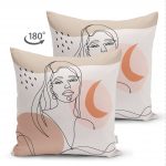 Realhomes Çift Taraflı Bohemian Özel Tasarım Dekoratif Süet Yastık Kırlent Kılıfı Realhomes