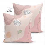 - Suet-K-5788-1 - Realhomes Realhomes Çift Taraflı Gül Motifli Bohemian Modern Süet Yastık Kılıfı Realhomes