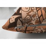 - Suet-K-5817-2 - Realhomes Çift Taraflı Koyu Buğday Zeminli Masum Şaman Kadın Modern Süet Kırlent Kılıfı Realhomes