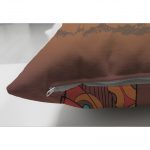 Çift Taraflı Güneşin Batışındaki Ağaç Zeminli Afrika Kadın Motifli Süet Kırlent Kılıfı Realhomes