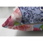 Çift Taraflı Kuş ve Gül Detaylı Kadın Motifli Dekoratif Süet Kırlent Kılıfı Realhomes