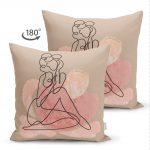 Realhomes Çift Taraflı Bohemian Özel Tasarım Dekoratif Süet Yastık Kırlent Kılıfı Realhomes