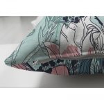 - Suet-K-65-2 - Realhomes Çift Taraflı Kuş Motifli Dijital Baskılı Dekoratif Süet Yastık Kırlent Kılıfı Realhomes