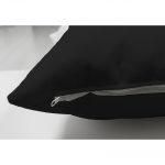 - Suet-K-6759-2 - Realhomes Çift Taraflı Siyah Zeminde NOW Yazılı Modern Süet Yastık Kırlent Kılıfı Realhomes