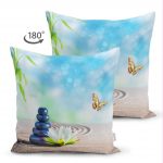 - Suet-K-749-1 - Realhomes Çift Taraflı Modern Kelebek Dijital Baskılı Dekoratif Süet Yastık Kırlent Kılıfı Realhomes