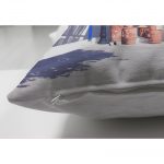 Çift Taraflı Mor Sarmaşık Desenli Dijital Baskılı Dekoratif Süet Yastık Kırlent Kılıfı Realhomes