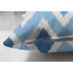 - Suet-K-772-2 - Realhomes Çift Taraflı Zigzag Desen Dijital Baskılı Dekoratif Süet Yastık Kırlent Kılıfı Realhomes