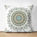 - Suet-K-773 - Realhomes  Çift Taraflı Modern Damask Desenli Dijital Baskılı Dekoratif Süet Yastık Kırlent Kılıfı Realhomes