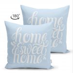 - Suet-K-776-1 - Realhomes Çift Taraflı Home Sweet Home Dijital Baskılı Süet Yastık Kırlent Kılıfı Realhomes