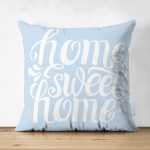 - Suet-K-776 - Realhomes Çift Taraflı Home Sweet Home Dijital Baskılı Süet Yastık Kırlent Kılıfı Realhomes