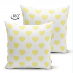 - Suet-K-781-1 - Realhomes Çift Taraflı Kalp Desen Dijital Baskılı Süet Yastık Kırlent Kılıfı Realhomes