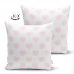 - Suet-K-783-1 - Realhomes  Çift Taraflı Kalp Desen Dijital Baskılı Süet Yastık Kırlent Kılıfı Realhomes