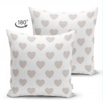- Suet-K-788-1 - Realhomes Çift Taraflı Kalp Desen Dijital Baskılı Süet Yastık Kırlent Kılıfı Realhomes