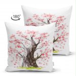 - Suet-K-801-1 - Realhomes Çift Taraflı Çiçek Desenli Dijital Baskılı Süet Yastık Kırlent Kılıfı Realhomes