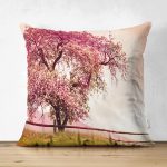 Çift Taraflı Manzara Desen Dijital Baskılı Süet Yastık Kırlent Kılıfı Realhomes