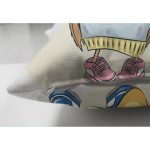 - Suet-K-825-2 - Realhomes Çift Taraflı Başkuş Desen Dijital Baskılı Süet Yastık Kırlent Kılıfı Realhomes