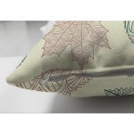 - Suet-K-839-2 - Realhomes Çift Taraflı Yaprak Temalı Dijital Baskılı Süet Yastık Kırlent Kılıfı Realhomes