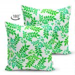 - Suet-K-841-1 - Realhomes Çift Taraflı Yaprak Temalı Dijital Baskılı Süet Yastık Kırlent Kılıfı Realhomes