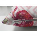 - Suet-K-920-2 - Realhomes Çift Taraflı Flamingo Desenli Dijital Baskılı Süet Yastık Kırlent Kılıfı Realhomes