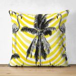 - Suet-K-950 - Realhomes Çift Taraflı Flamingo Desenli Dijital Baskılı Süet Yastık Kırlent Kılıfı Realhomes