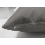 - Suet-K-954-2 - Realhomes  Çift Taraflı Gri Dijital Baskılı Dekoratif Süet Yastık Kırlent Kılıfı Realhomes