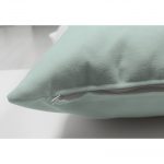 - Suet-K-958-2 - Realhomes  Çift Taraflı Mint Yeşili Renkli Dijital Baskılı Dekoratif Süet Yastık Kırlent Kılıfı Realhomes