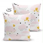 - Suet-K-976-1 - Realhomes Realhomes Çift Taraflı Dijital Baskılı Dekoratif Süet Yastık Kırlent Kılıfı Realhomes