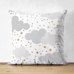 - Suet-K-977 - Realhomes  Realhomes Çift Taraflı Dijital Baskılı Dekoratif Süet Yastık Kırlent Kılıfı Realhomes