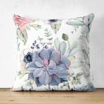 - Suet-K-979 - Realhomes Realhomes Çift Taraflı Dijital Baskılı Dekoratif Süet Yastık Kırlent Kılıfı Realhomes