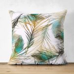 - Suet-K-981 - Realhomes Realhomes Çift Taraflı Dijital Baskılı Dekoratif Süet Yastık Kırlent Kılıfı Realhomes