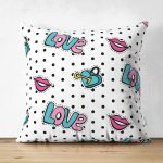 - Suet-K-983 - Realhomes Realhomes Çift Taraflı Dijital Baskılı Dekoratif Süet Yastık Kırlent Kılıfı Realhomes