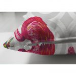 - Suet-K-988-2 - Realhomes  Çift Taraflı Flamingo Desenli Dijital Baskılı Dekoratif Süet Yastık Kırlent Kılıfı Realhomes