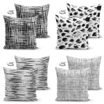 - Suet-K4luset102-Gorsel2 - Realhomes RealHomes Çift Taraflı Geometrik Şekil Tasarımlı Modern 4'Lü Süet Yastık Kırlent Kılıf Seti Realhomes