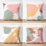 - Suet-K4luset110-Gorsel1 - Realhomes Çift Taraflı Modern Yağlı Boya Baskılı 4'Lü Süet Kırlent Kılıf Seti Realhomes