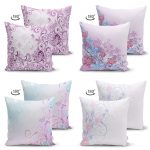 - Suet-K4luset146-Gorsel2 - Realhomes  Çift Taraflı Sarmaşık Çiçekler Tasarımlı 4'Lü Süet Kırlent Kılıf Seti Realhomes