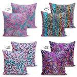 - Suet-K4luset151-Gorsel2 - Realhomes  Çift Taraflı Renkli Leopar Desenli 4'Lü Süet Kırlent Kılıf Seti Realhomes