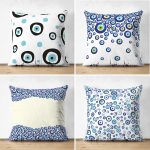 - Suet-K4luset154-Gorsel1 - Realhomes Çift Taraflı Nazar Boncuk Desenli 4'Lü Süet Kırlent Kılıf Seti Realhomes