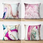 - Suet-K4luset160-Gorsel1 - Realhomes  Çift Taraflı Mermet Desen Baskılı Modern 4'Lü Süet Kırlent Kılıf Seti Realhomes