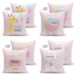 - Suet-K4luset167-Gorsel2 - Realhomes  Çift Taraflı Hello Baby Modern 3'Lü Süet Kırlent Kılıf Seti Realhomes